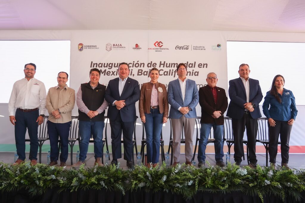 Inaugura Gobernadora Marina del Pilar humedal artificial en Mexicali